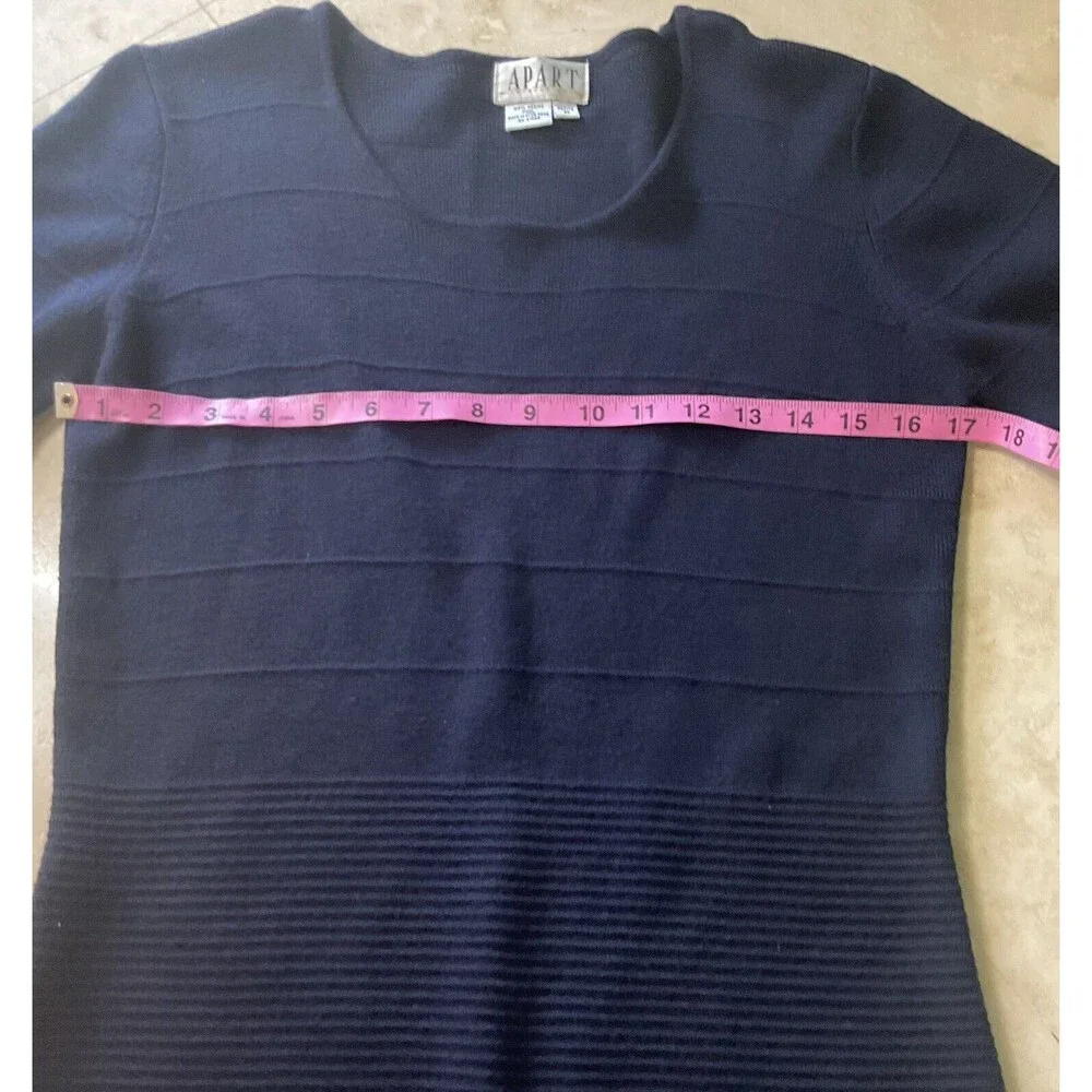 Apart Impressions Merino Wool Sweater Dress – Navy Blue – Size M (Fits Small)